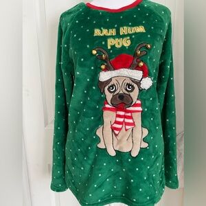 Green Bah Hum Pug Christmas Sweater